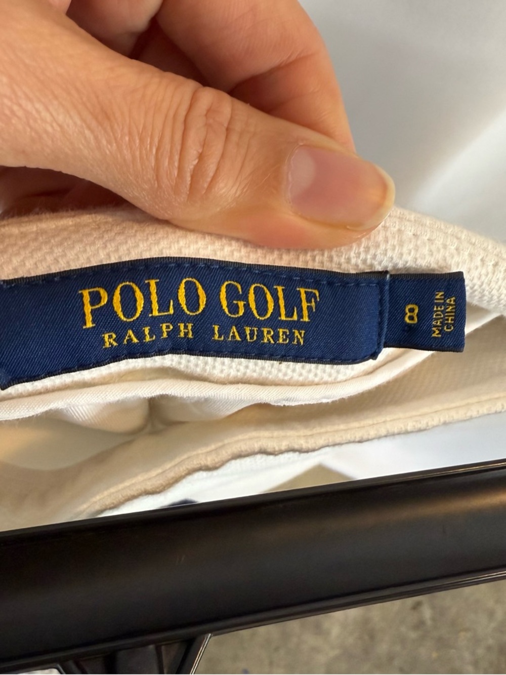 Polo Golf Ralph Lauren White women  Mini Skort  Navy Stripe and Pink Accent Sz:8 - Picture 10 of 13